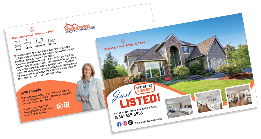 Just Listed Postcard Design 1